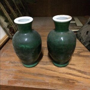 Vintage jade vases